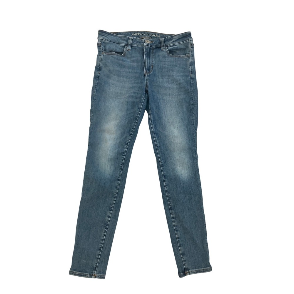 American Eagle Ne(x)t Level Stretch Skinny Jeans Medium Wash Blue Womens‎ Size 8